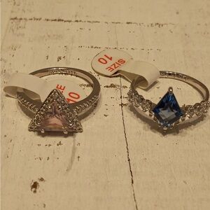 New BP Rings Size 10 Pink and Blue